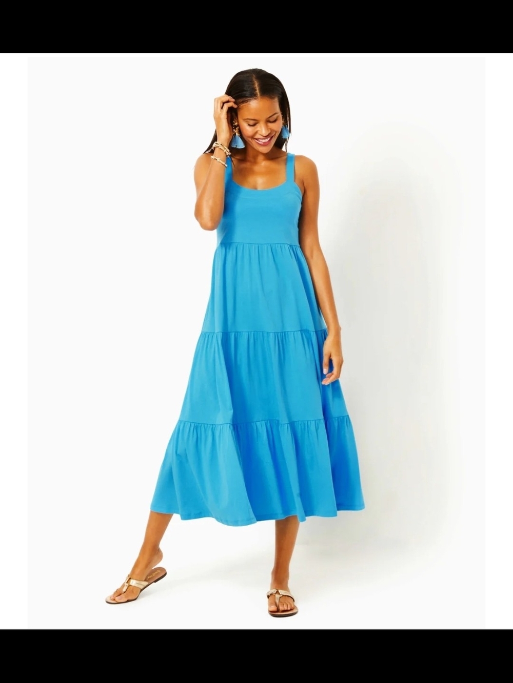 Lilly Pulitzer Miri Midi Dress in the color Lunar Blue